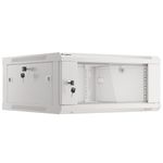 Armario Rack mural 19" 4U F600 600x600x277mm pared desmontado DIY blanco Lanberg - WK36300 - 01
