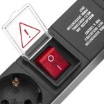 Regleta de enchufes para armario rack 19" 1U con 8 schuko e interruptor y cable de 3 metros C14 - RE01600 - 07