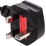 Cable eléctrico British Standard BS-1363-1 a IEC-60320-C7 de 1.8m negro - CL04100 - 03