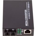 Conversor de fibra óptica 100 Mbps multimodo de SC a RJ45 a 2Km - UF00100 - 05