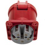 Base de enchufe industrial CETAC hembra 3P+T+N 32A 380V IP44 de superficie - YB02000 - 06