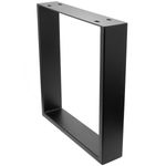 Pies rectangulares para mesita y banqueta. Patas en acero negro 400 x 80 x 430 mm 2-pack, tubos 80 x 20 mm - IP02500 - 09