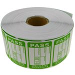 Rollo bobina de 1000 etiquetas adhesivas test de seguridad eléctrica 38x25mm - SD01700 - 01