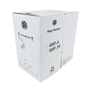 Bobina de cable de red ethernet Cat. 6 FTP de 305 m flexible de color gris