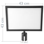 Portacarteles A3 color negro para poste separador - BB04100 - 02