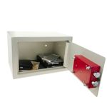 Caja fuerte de seguridad de acero y con llaves 31 x 20 x 20 cm beige - BY01200 - 03