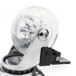 Rueda pivotante industrial de poliuretano y PVC transparente con freno 75 mm - QR00300 - 06