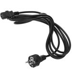 Cable eléctrico de alimentación IEC60320 C13 a schuko macho recto de color negro 3m - CH09200 - 07