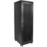 Armario rack 19" de pie 42U 600x1000x2000mm puerta perforada MobiRack DIY desmontado negro - WL15300 - 01