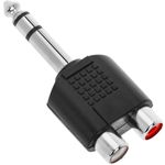 Duplicador audio estéreo TRS 1xjack 6.3mm macho a 2xRCA hembra - AY02400 - 02