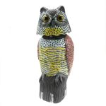 Ahuyentador de aves tipo estatua búho con ojos reflectantes 40cm hembra - AH03200 - 05
