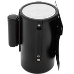 Fijación de pared negro con 5 metros de cinta retráctil roja - BB02600 - 09