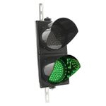 Semáforo para interior y exterior IP65 negro de 2 x 200mm de 220V con luces LED verde y roja - SM04100 - 09