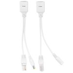 Kit de adaptador pasivo UTP inyector POE de 15 cm Lanberg AD-POE-0015-W - RA19500 - 01