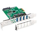 Tarjeta PCI express de Lanberg con 4 puertos externos USB-A 3.1 - UU10100 - 01