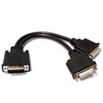 Cable duplicador DMS59-macho a 2X DVI-I-hembra de 15cm - VP02300 - 01