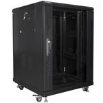 Armario Rack 19" de pie 15U F600 600x600x848mm negro Lanberg - WL50100 - 01