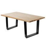Pies rectangulares para mesita y banqueta. Patas en acero negro 400 x 80 x 430 mm 2-pack, tubos 80 x 20 mm - IP02500 - 04