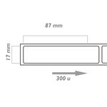 Rollo bobina de 300 etiquetas adhesivas compatibles con Brother DK-11203 DK-1203 17x87mm 8-pack - KT03700 - 02