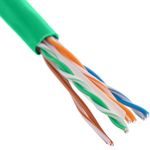 Bobina de cable de red LAN UTP categoría cat.6 23AWG CCA rígido verde 305 m - LN09200 - 02