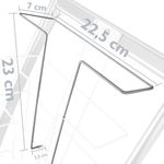 Expositor portafolletos 31 x 126 x 35 cm con 9 compartimentos para folletos y revistas - LX09300 - 07
