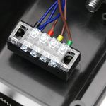 Semáforo para interior y exterior IP65 negro de 3 x 100mm de 220V con luces LED verde ámbar y roja - SM03200 - 08