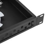 Patch Panel de fibra óptica 1U negro de 24 ST - FQ00500 - 09