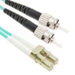 Cable de fibra óptica OM4 multimodo MMF duplex 50µm/125µm LC-ST de 5m - FP07500 - 01