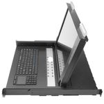 Consola y conmutador KVM IP65 de 8 puertos para rack 19" 1U. Teclado mousepad y pantalla 17" - RK02500 - 02