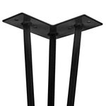 Pies para mesa y mueble Patas en acero 3 varillas 41 cm negro 4-pack - IN05800 - 05