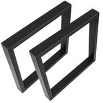 Pies rectangulares para mesa. Patas en acero negro 680 x 80 x 710 mm 2-pack, base 680 x 80 mm - IP01300 - 09
