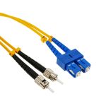 Cable de fibra óptica ST a SC monomodo duplex 9/125 de 25 m OS2 - FD03900 - 01
