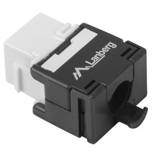 Conexión LSA hembra a hembra de Lanberg KSUA-2000 en color negro y blanco con RJ-45 Plano CAT.6A
