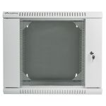 Armario Rack mural 19" 9U F600 600x600x507mm pared desmontado DIY blanco Lanberg - WK34500 - 06