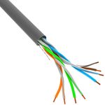 Bobina de cable de red ethernet Cat. 5e UTP CCA de 305 m rígido de color gris LCU5-10CC-0305-S - LN15700 - 01