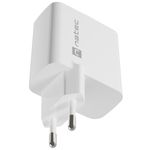 Cargador USB Natec Ribera GaN 1X USB-A + 1X USB-C 65W blanco NUC-2144 - NT37400 - 02