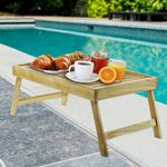 Bandeja para cama 55 x 35 x 5 cm plegable de madera de teca certificada - KZ11400 - 03