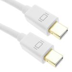 Cable Mini Displayport 2K 4K 1080p FullHD para audio y vídeo digital de 2m blanco - YQ07200 - 01