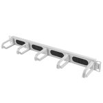 Panel pasacables para armario rack 19" blanco de 5 de anillas 1U Lanberg AK-1203-S - RM13700 - 03