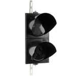 Semáforo para interior y exterior IP65 negro de 2 x 200mm de 220V con verde y roja para peatones - SM05400 - 06