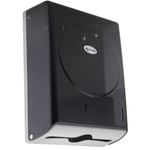 Dispensador de toallas de papel para baño en negro 274x103x373mm - KS06400 - 01