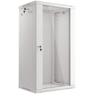 Armario Rack mural 19" 22U F450 600x450x1085mm pared desmontado DIY blanco Lanberg