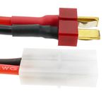 Cable T PLUG macho a TAMIYA #1 hembra de 8cm 14AWG Carga y fuente alimentación - KM05600 - 04