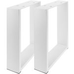 Pies rectangulares para mesita y banqueta. Patas en acero blanca 300 x 80 x 430 mm 2-pack - S035800 - 06
