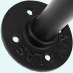 Portarrollos WC de 200 mm para papel higiénico de acero. Tubo industrial y vintage - IP06000 - 08