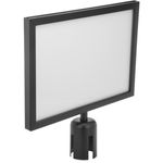 Portacarteles A3 color negro para poste separador - BB04100 - 01