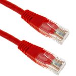 Cable de red ethernet Cat. 5e UTP de 0,25 m de color rojo - RL00100 - 01