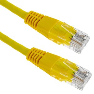 Cable de red ethernet Cat. 5e UTP de 0,25 m de color amarillo