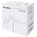 Bobina de cable de red LAN UTP Lanberg Cat. 5e 24AWG rígido amarillo 305m - LN14800 - 01