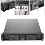 Caja rack 19" IPC Micro-ATX Mini-ITX 2U 3x3.5" 1x5.25" profundidad 424 mm - CK01200 - 02